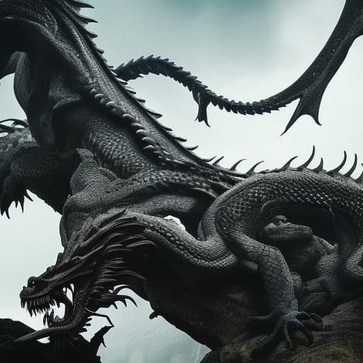 Petrified Dragon Coiled Around Ancient Tree