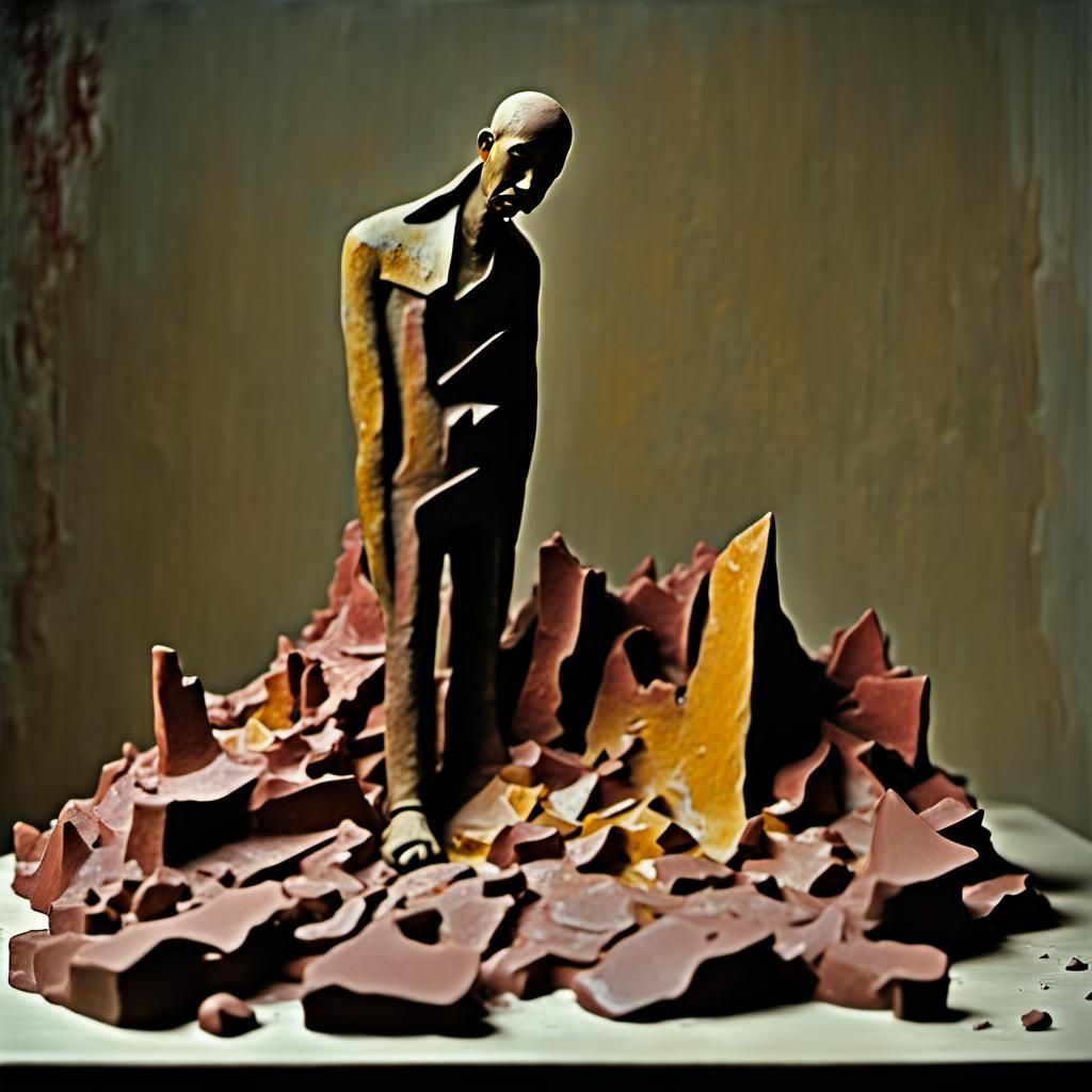 Surreal Mountain Landscape with Alyosha