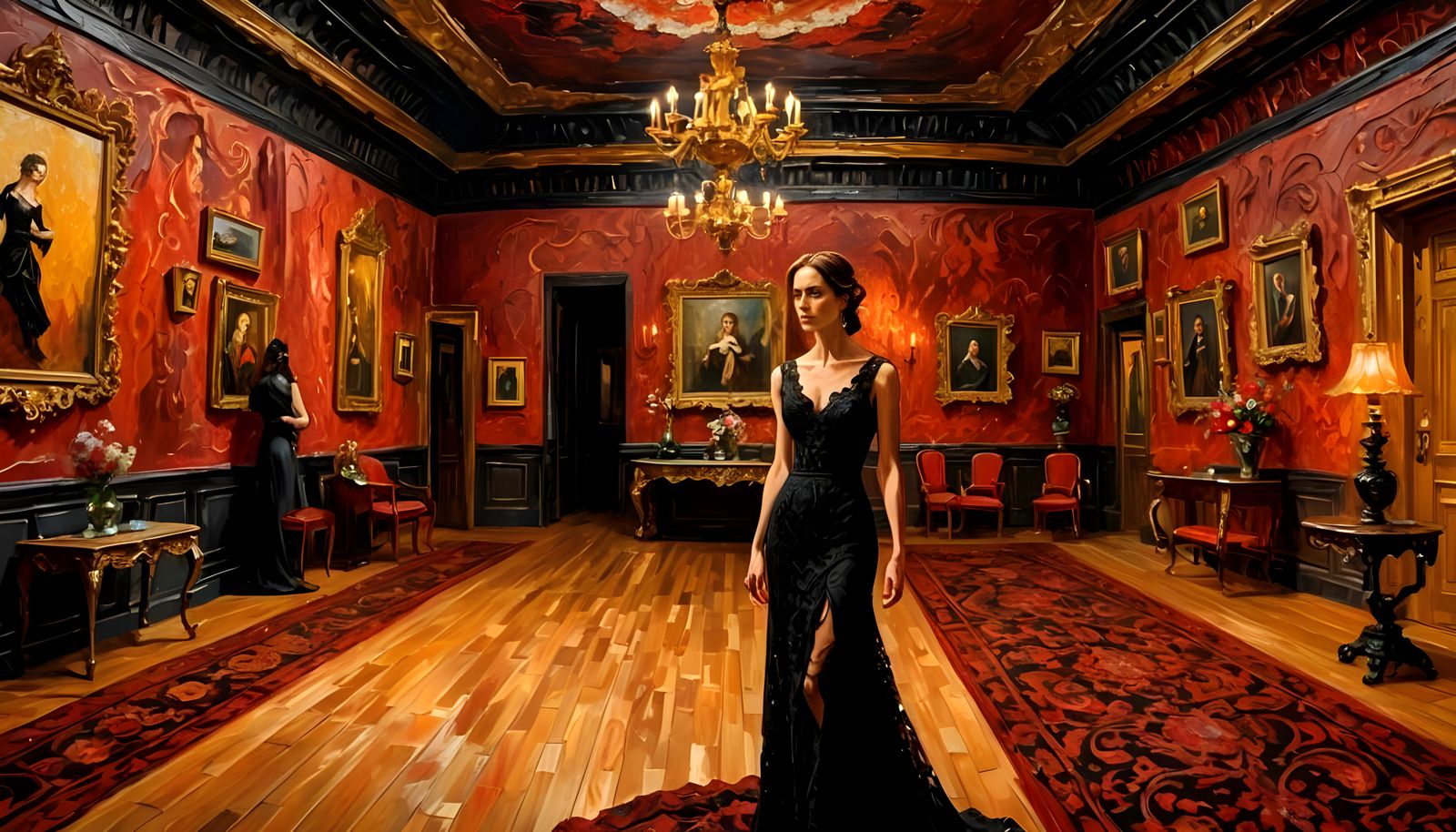 Expressionist Impasto Painting: Complex Elegance