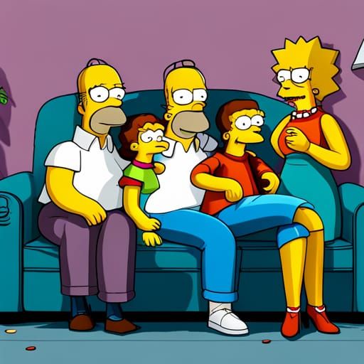 Hyperrealistic Simpsons Family Evolution in Perfect Detail