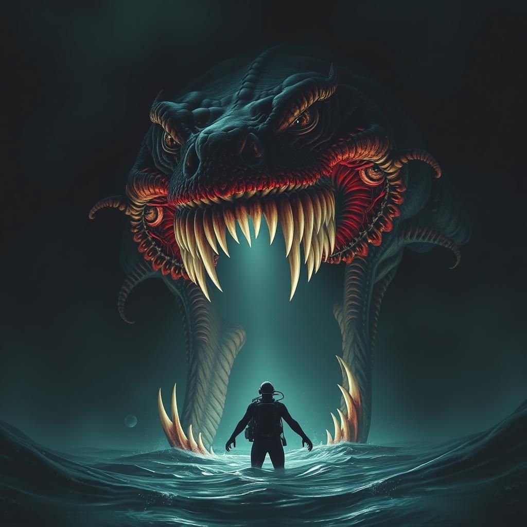 Colossal Reptilian Horror Emerges from the Deep