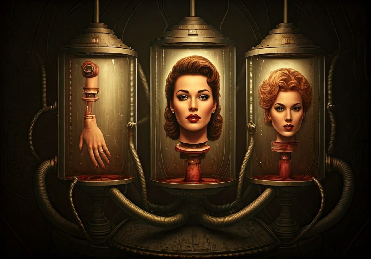 Lady Dissected in Vintage Sci-Fi Comic Art