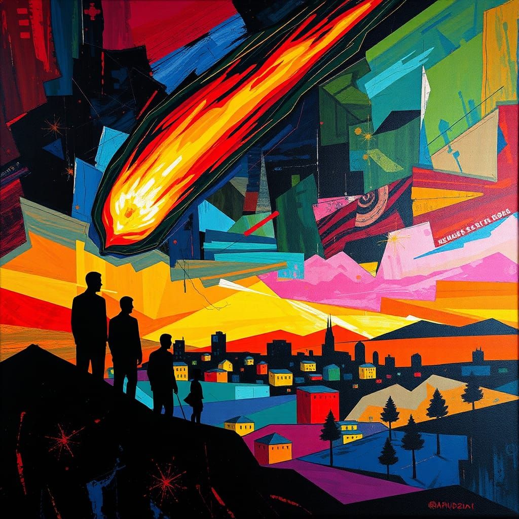 Surreal Cityscape: End of the World in Batik Style