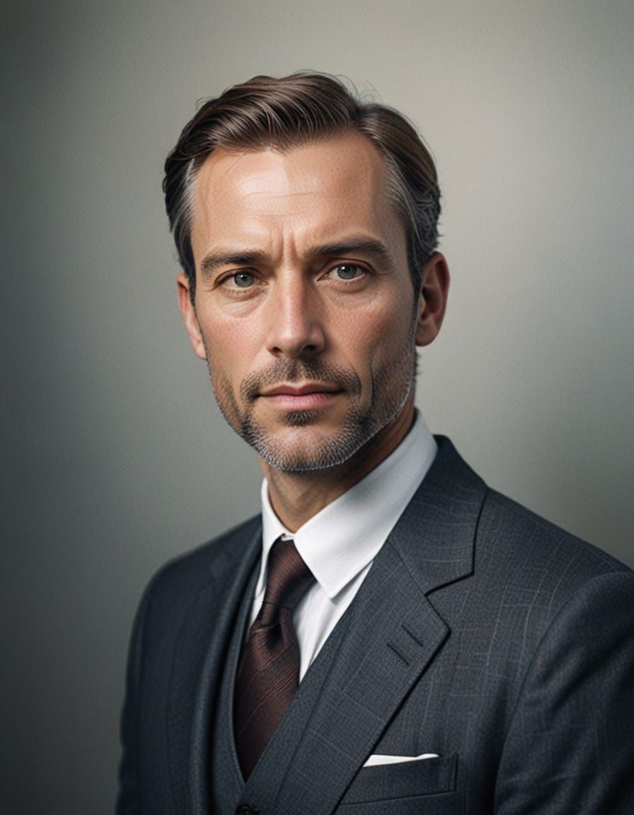 Hyper-Realistic Portrait in High-Key Studio Lighting