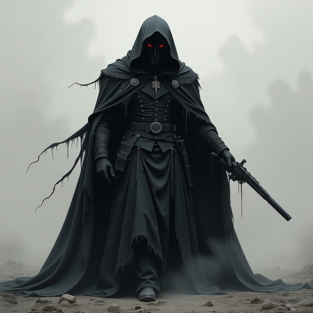 Ominous Dark Figure in Victorian Attire