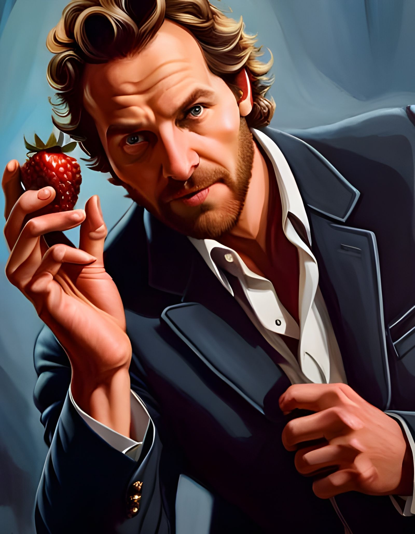 Strawberry Offer: A Hyperrealistic Matte Painting