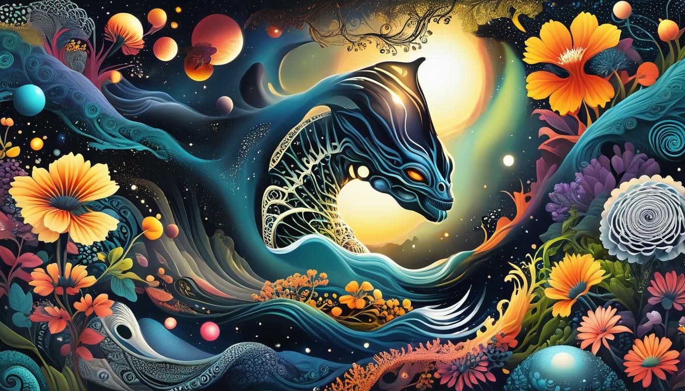 Cosmic Digital Painting of Celestial Bodies