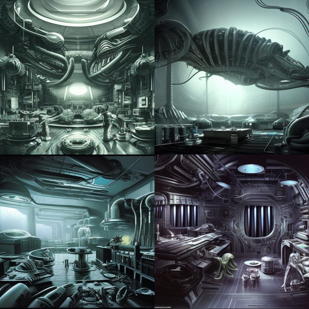 Epic Alien Laboratory: Digital Matte Painting