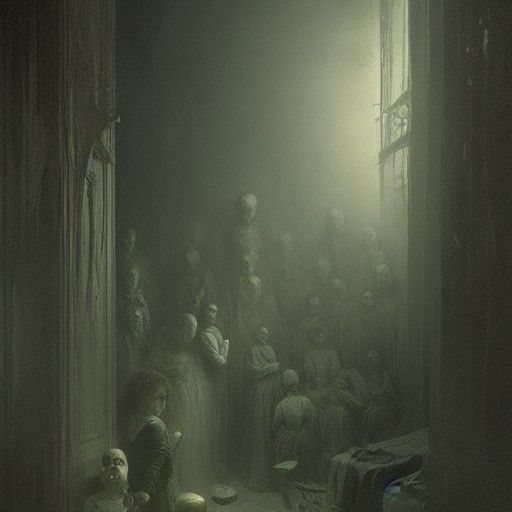 Horror Scene Inspired by Doré and Rutkowski