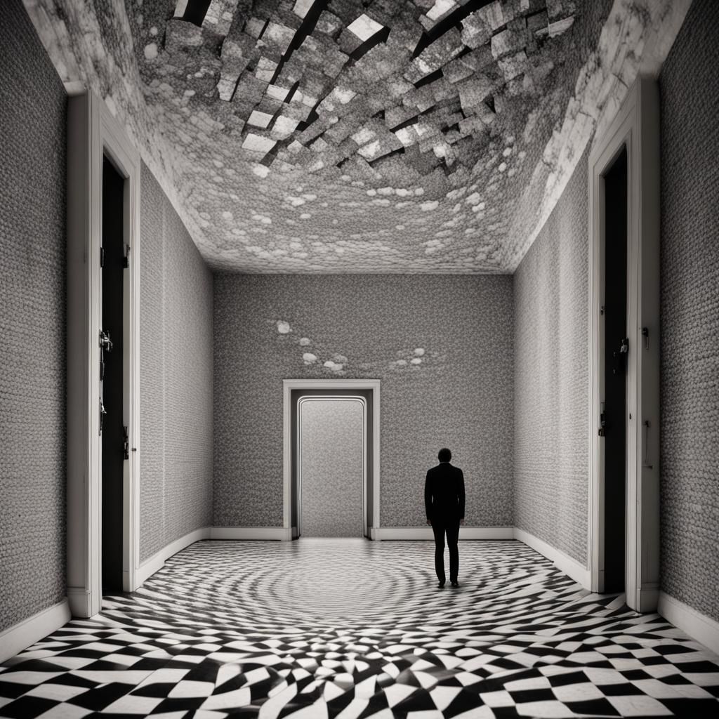 Time and Space Distortion in Tiled Room