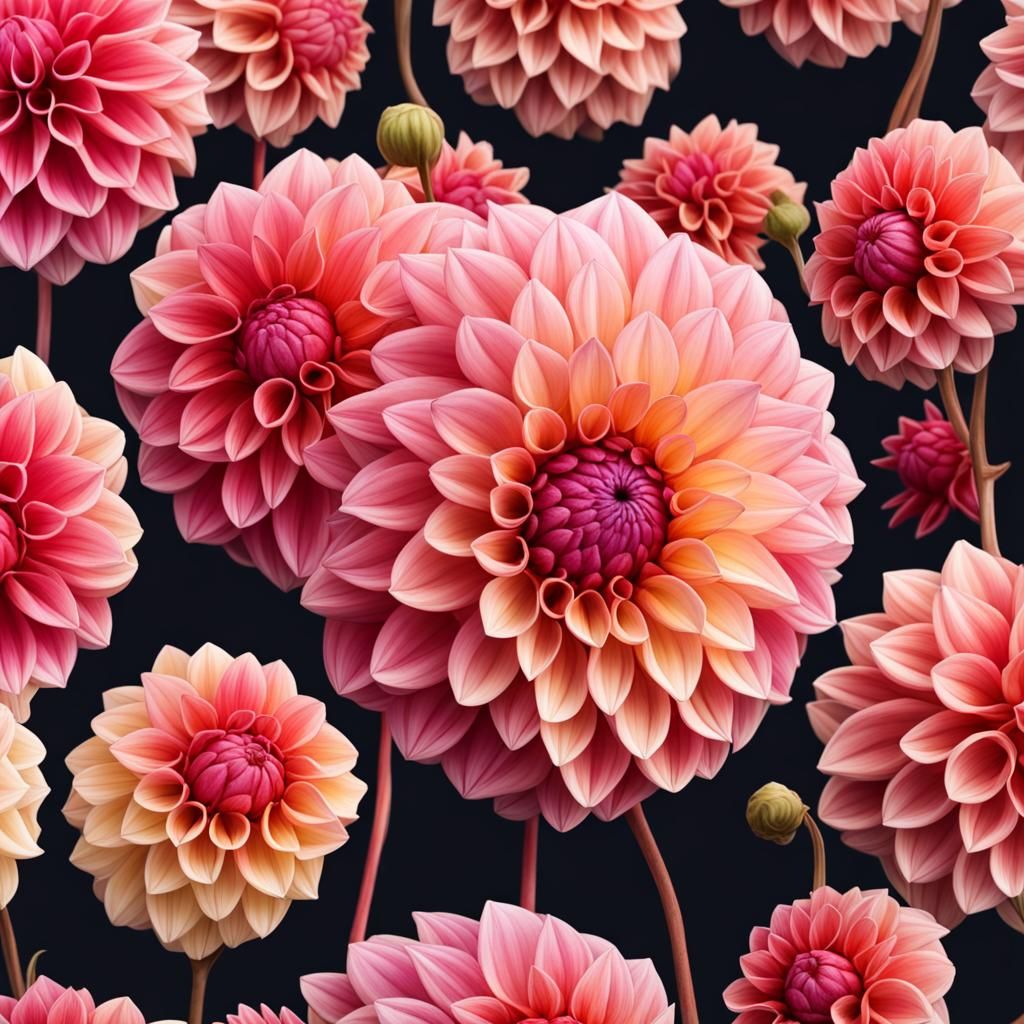 Beautiful Dahlia Flower in Full Bloom