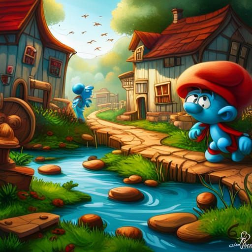 Smurf countryside village