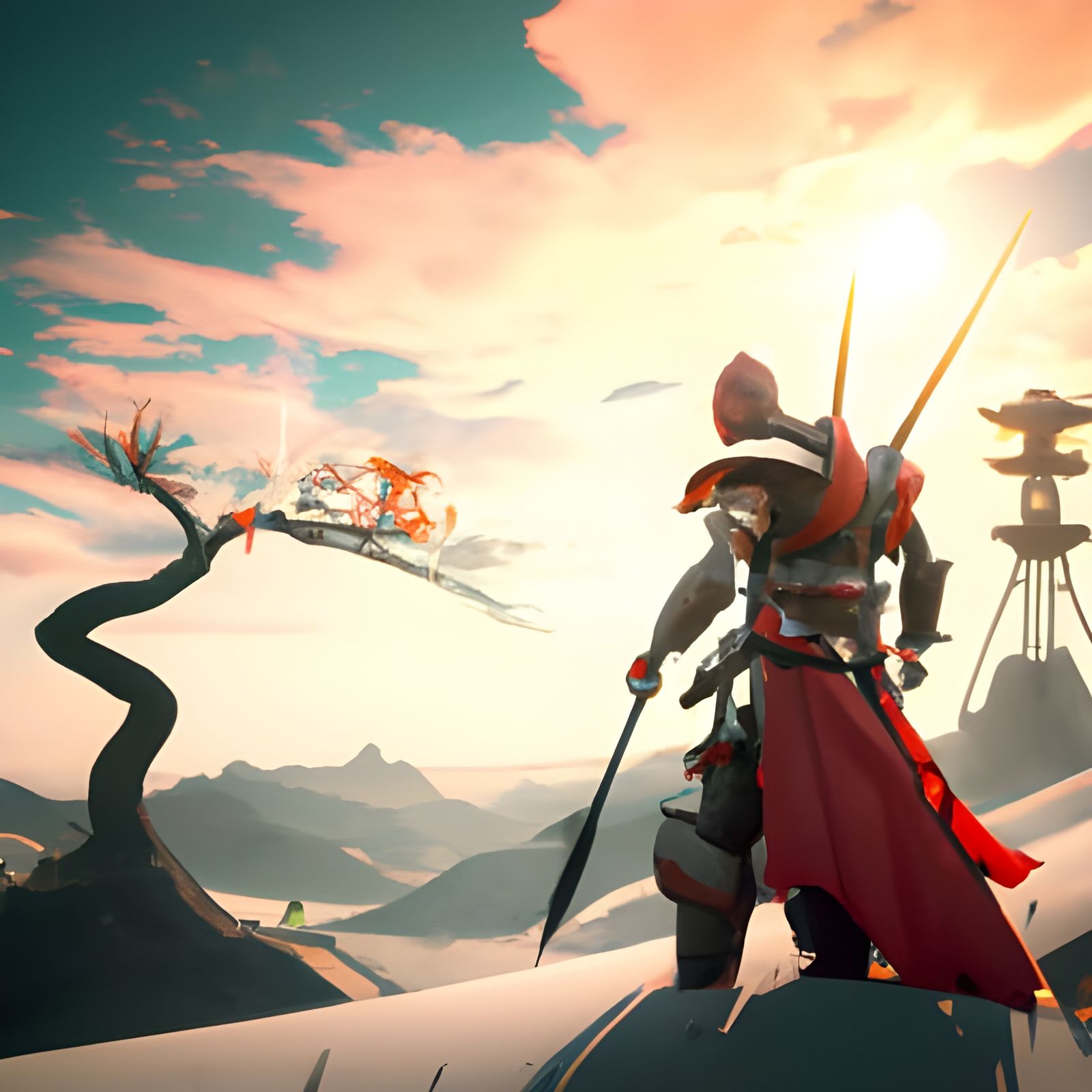 Ronin Samurai on Alien Planet in 8K