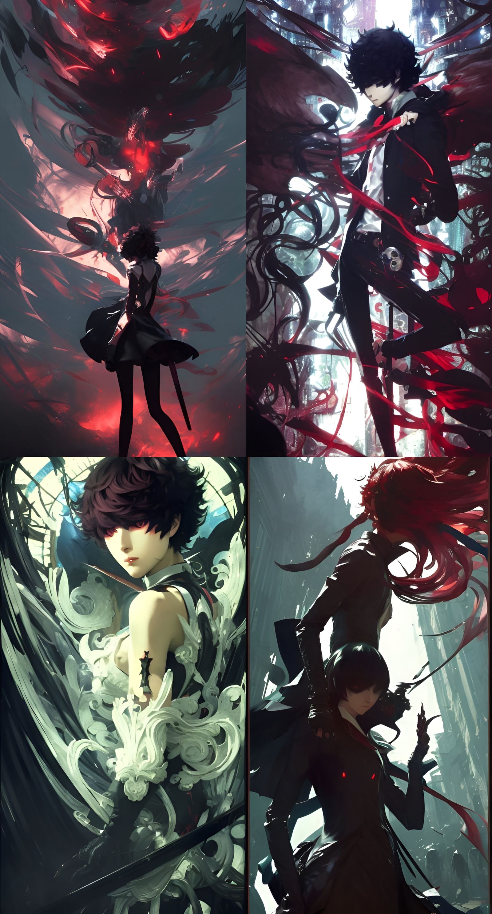 Dark Fantasy Masterpiece in Purple and Yellow