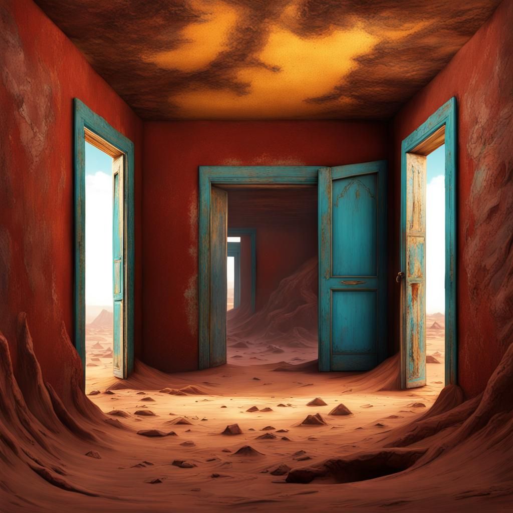 Surreal Desert Sand Inside Abandoned House