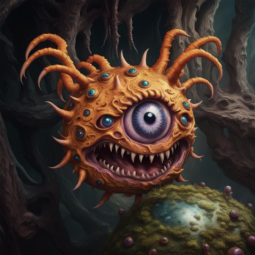 Photorealistic Beholder from Dungeons and Dragons