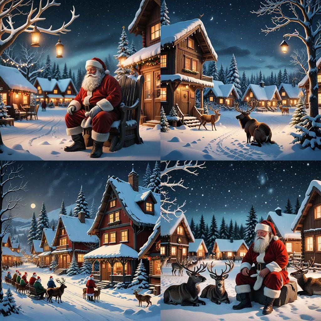 Santa Claus Village at the Arctic Circle in Winter