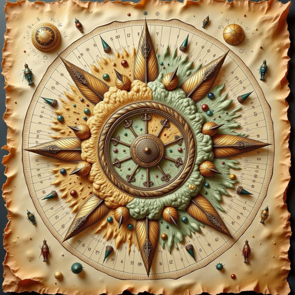 Ancient-Style Mysterious Map Created from Hemp Paper