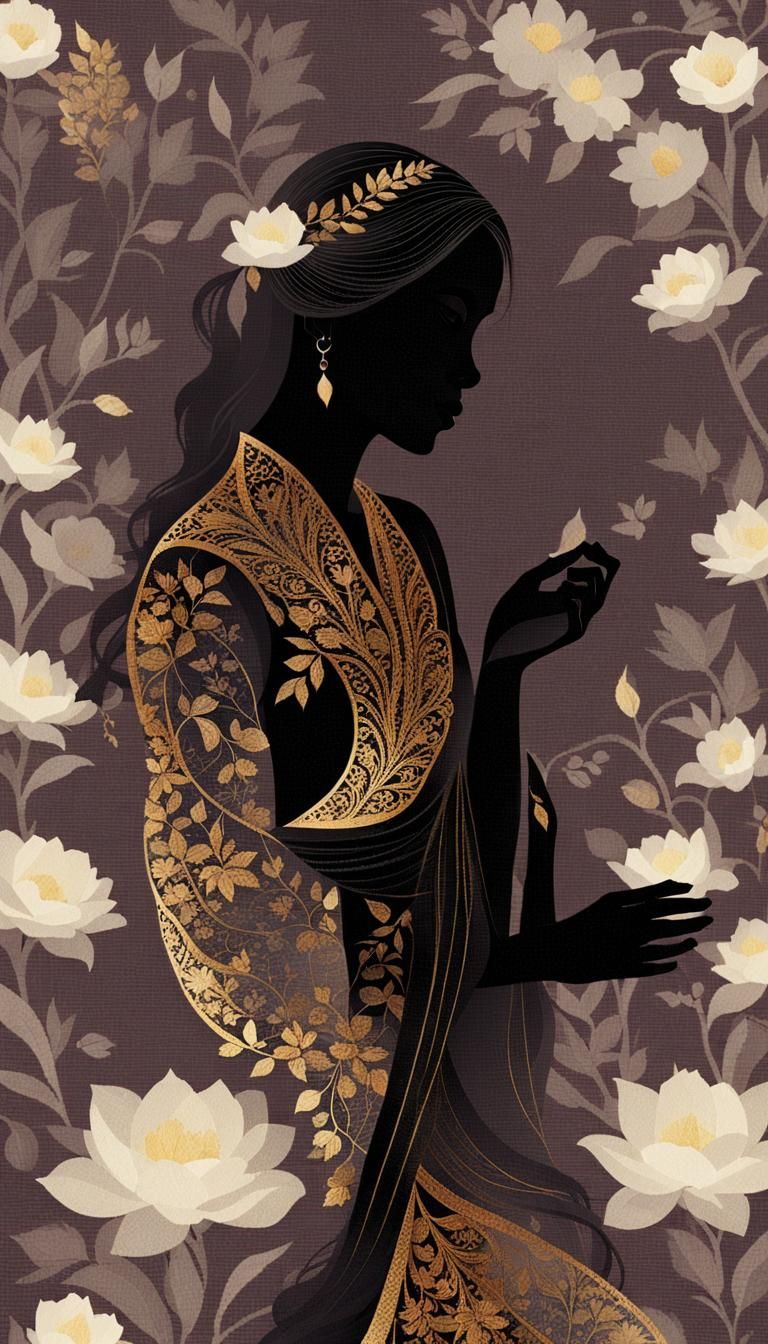 Woman's Silhouette: Self-Care Graffiti Art