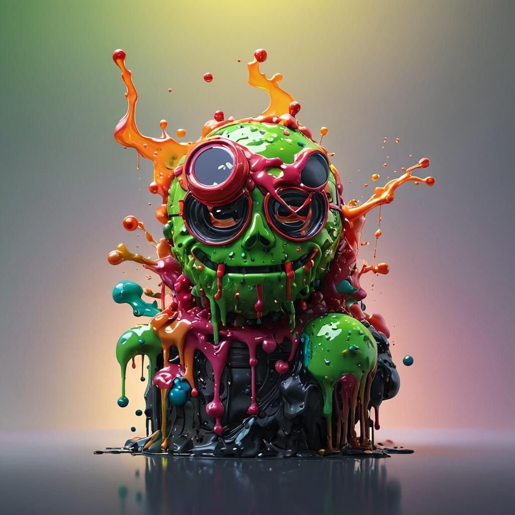 Lime Candyman in Detailed Digital Art Style