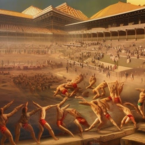 Ancient Olympic Baklava Wrestling