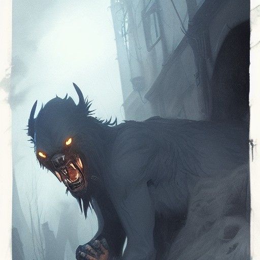 Sinister Werewolves Digital Painting