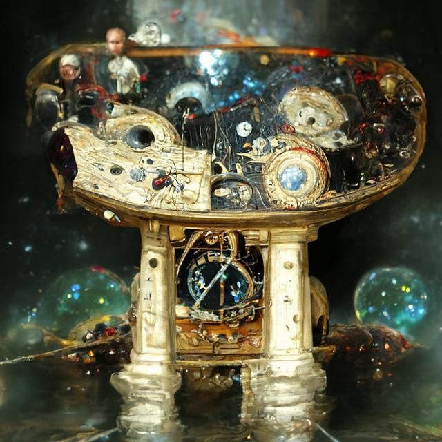 Clockwork time machine and a view of the universe