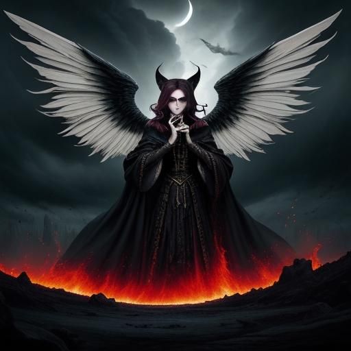 Gothic Angel Warrior in Dreamlike Surrealism
