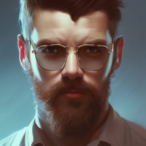 Hyperdetailed Portrait of Kenneth by Rutkowski, Artgerm, and...