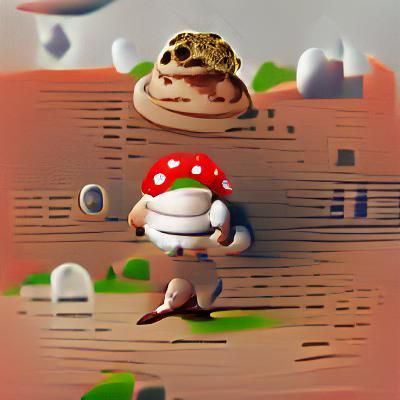 Toad from Super Mario Illustration