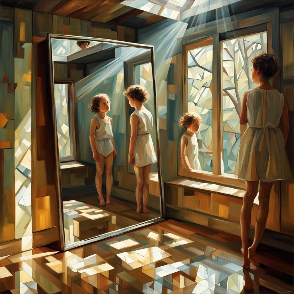 Mirror Labyrinth Reflects Modernist Treehouse in Cubist Styl...