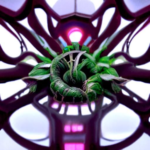 Sci-Fi Plant Temple in Hypermodern Style