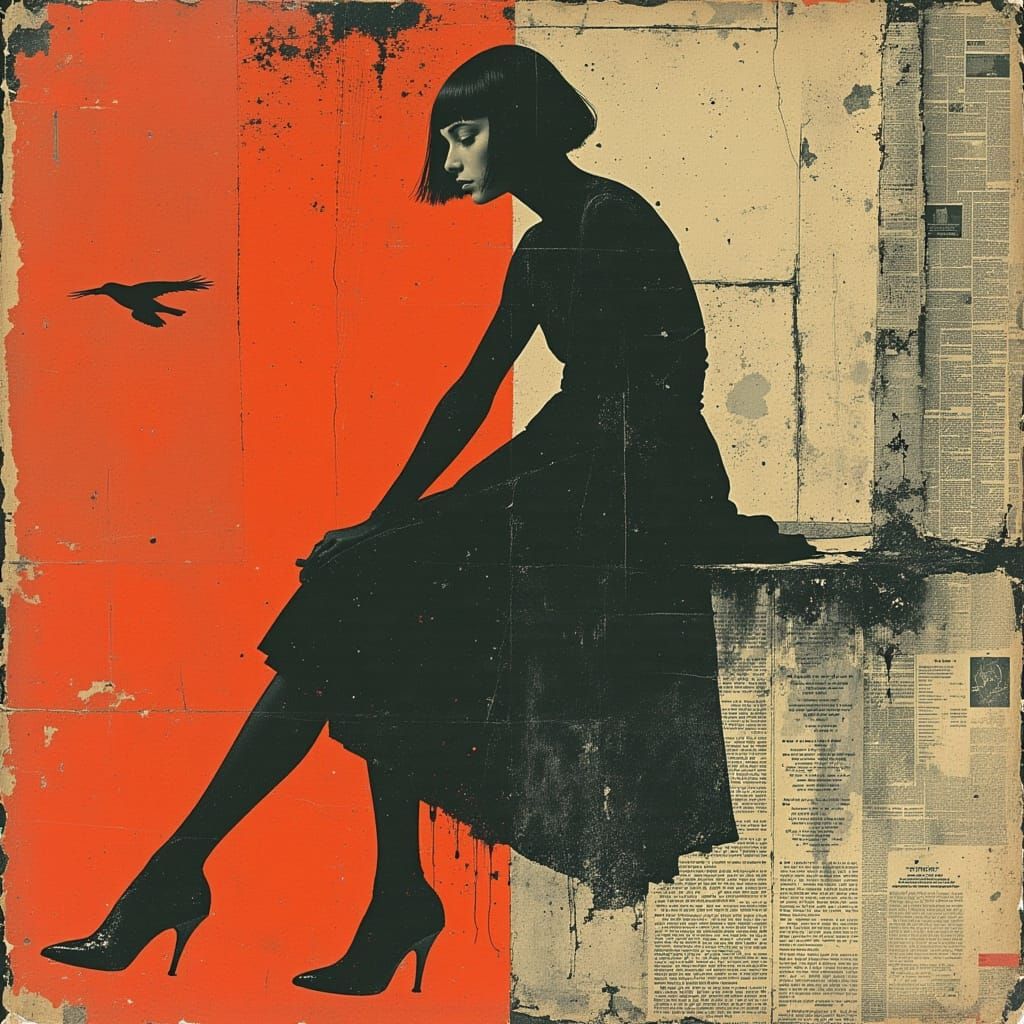 Cyberpunk Goddess in Copper and Black