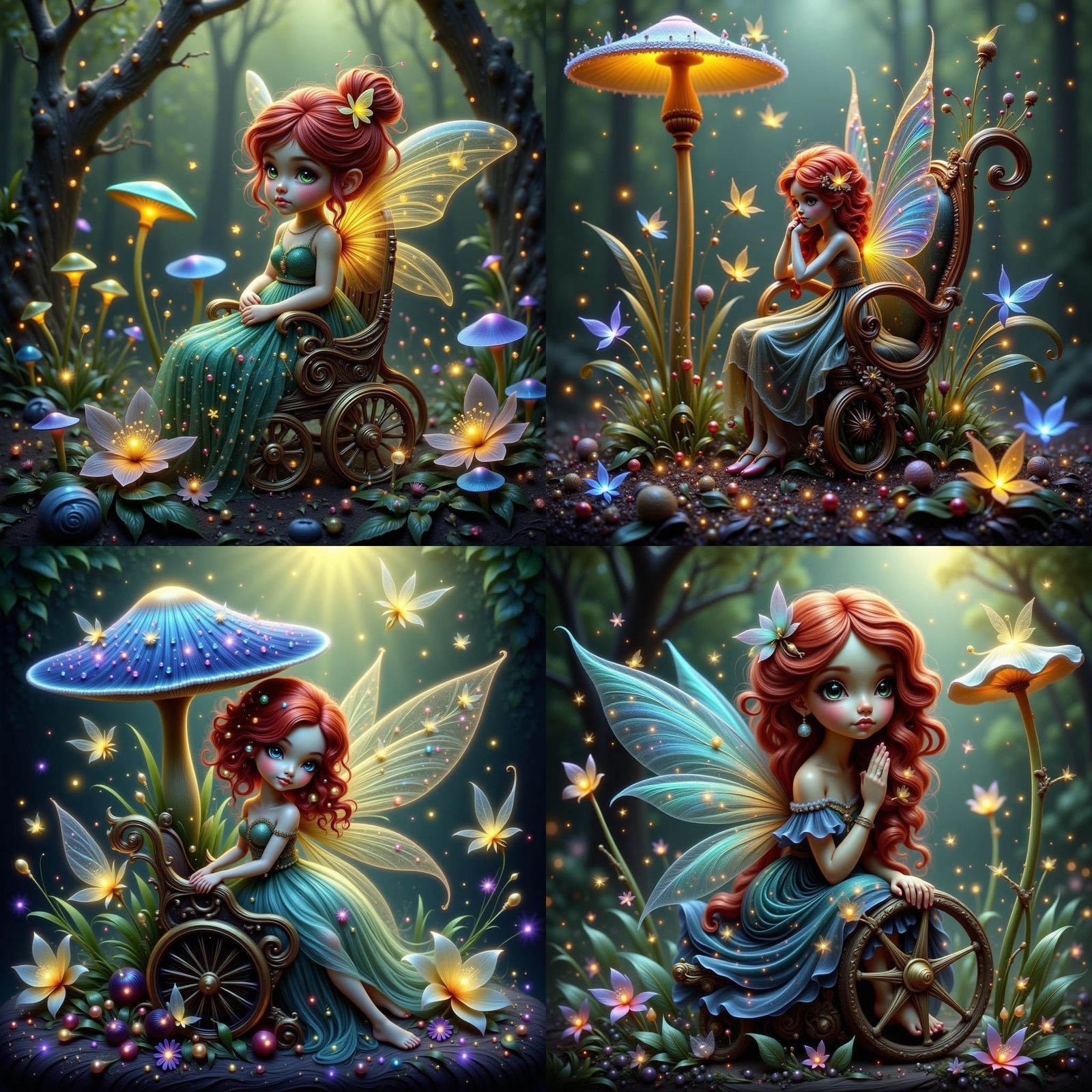 Ethereal Fairy in Whimsical Victorian Setting