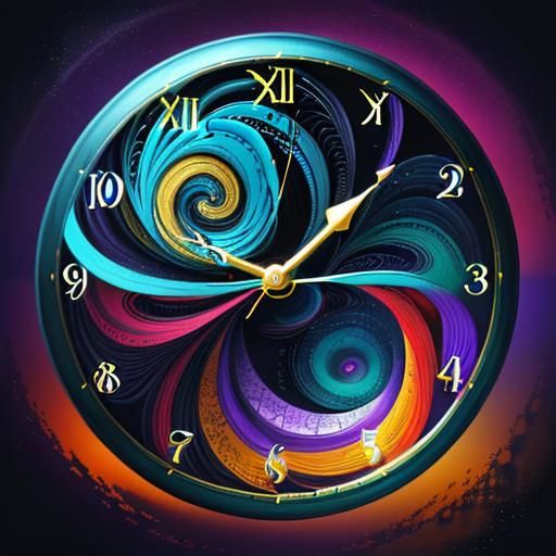 Abstract Spiral of Time Tondos: Illusion of Time