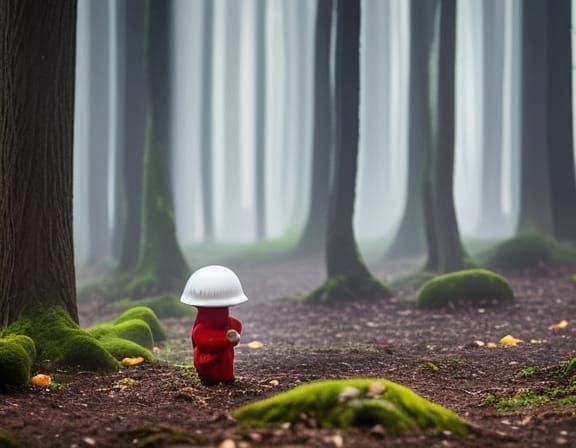 Angry Mushroom Man in Enchanted Forest