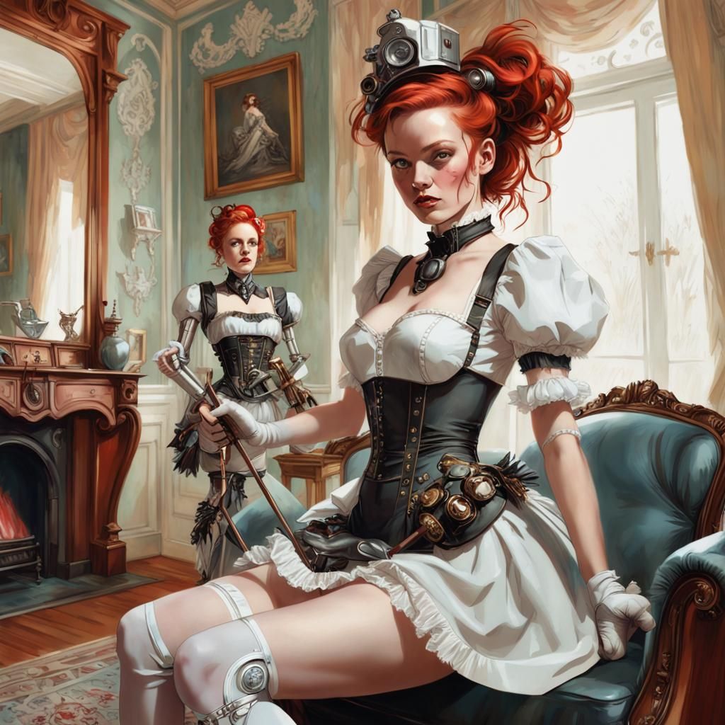 Cyborg Maid in Victorian Style