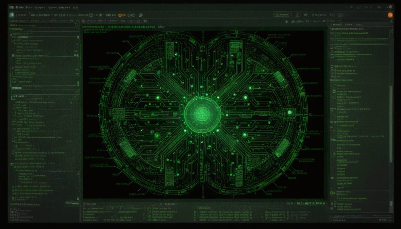 Cyberpunk Interface Hacking Tutorial in Green on Black
