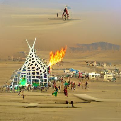 Burning Image Generated by AI