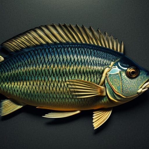 Surreal Totoaba in Hyperrealistic HDR
