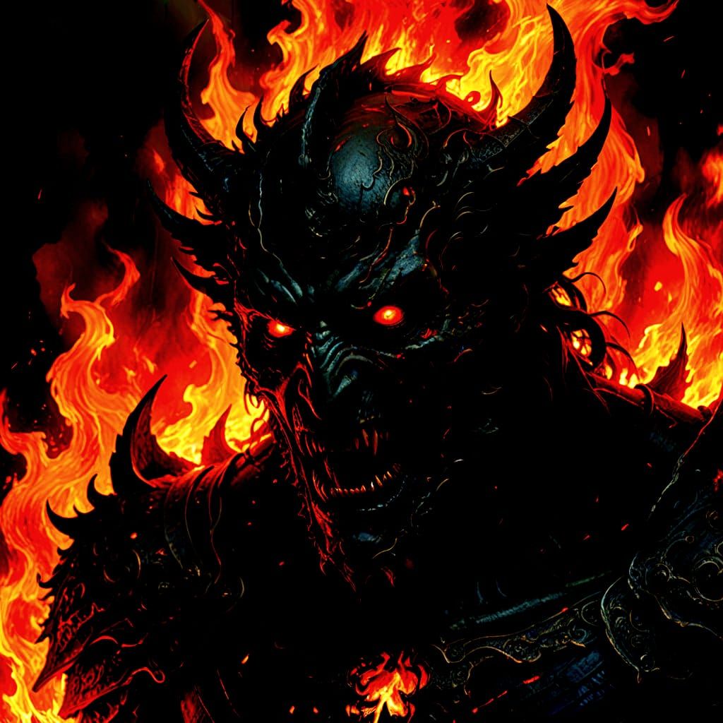 Primordial Angel in Dark, Gothic Style