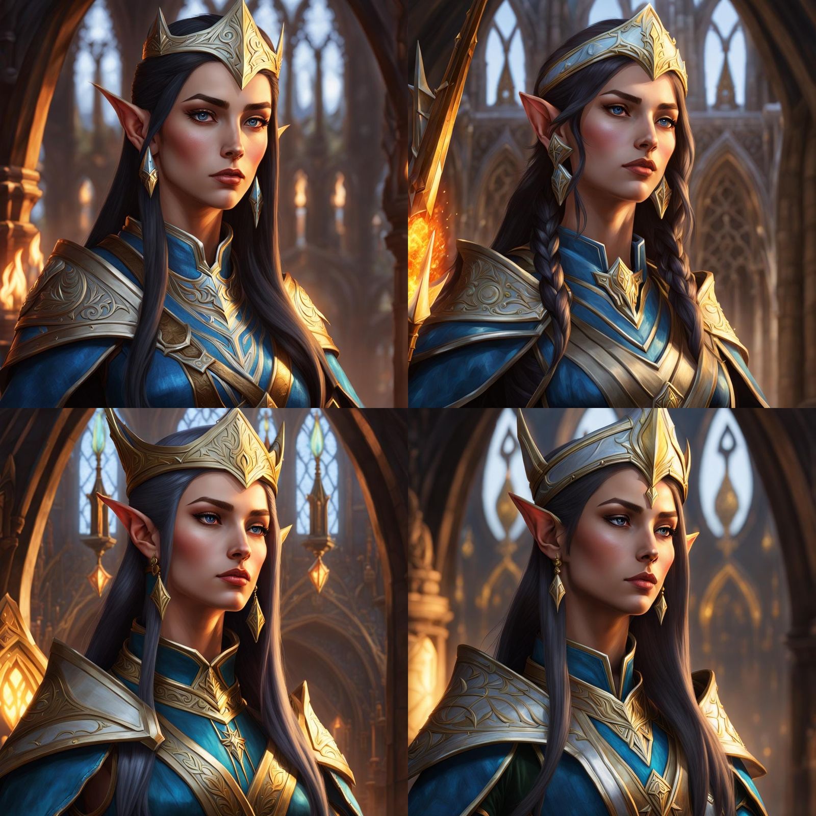 High Elf Cleric of Selune Summer Eladrin