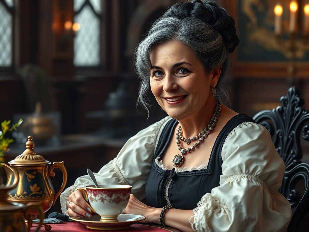 Elegant 1812 Duchess at Breakfast