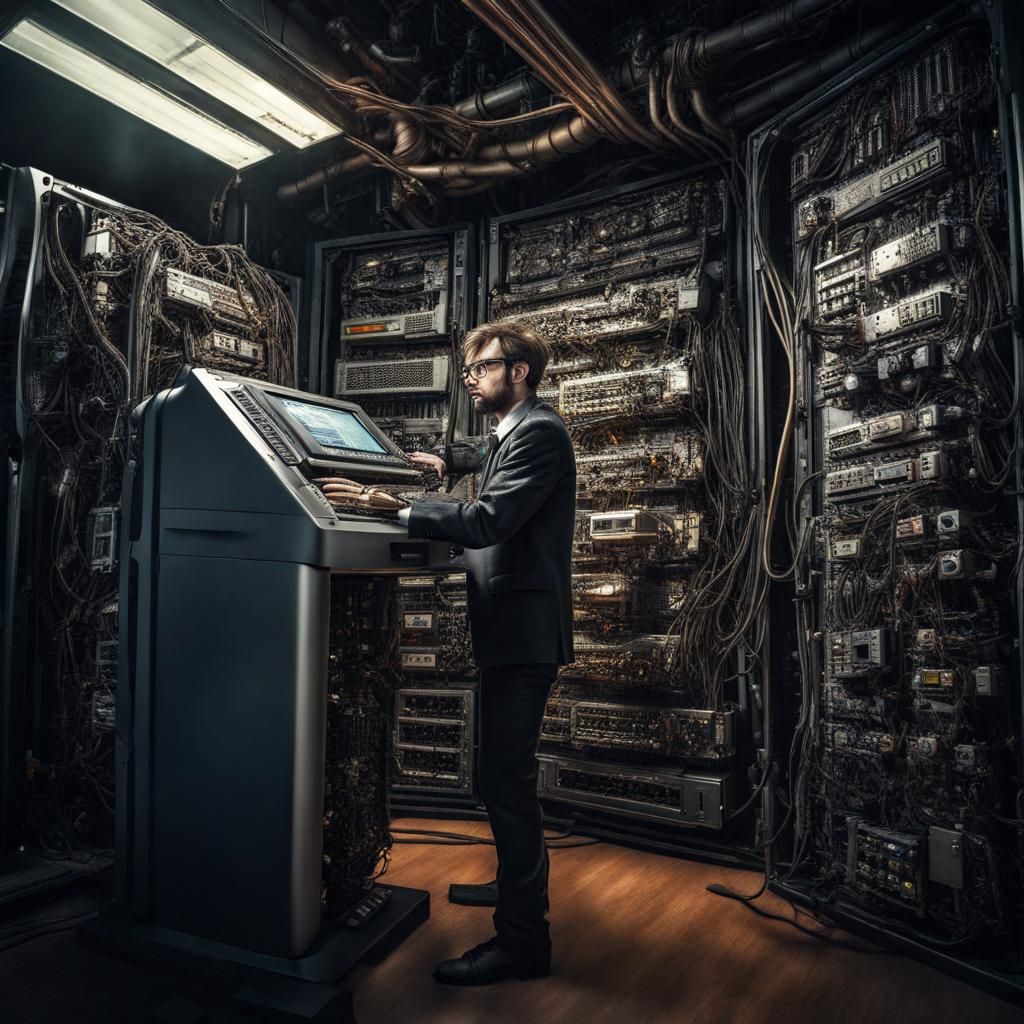 Computer Nerd Surrenders to Giant Machine in HDR