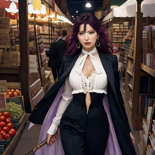 Humanized Nyarlathotep Portrait in Fauvist Style