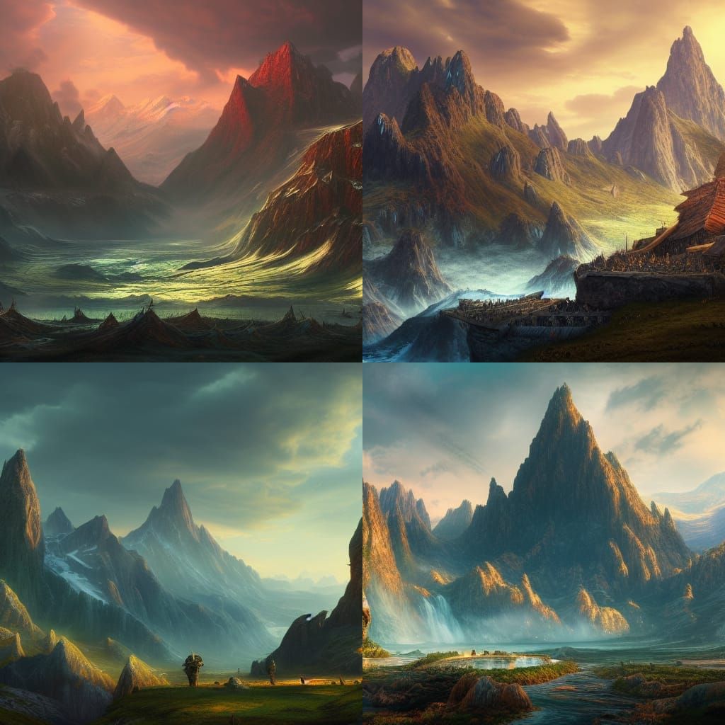 Valhalla Battlefield in Detailed Matte Painting