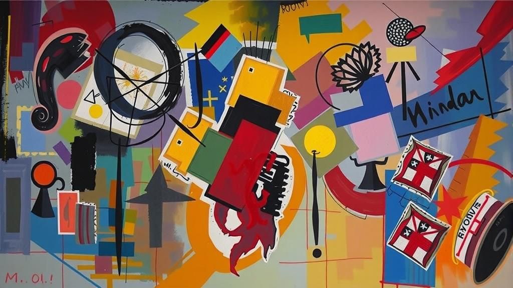 Abstract Alchemic Apothecary in Impasto Style