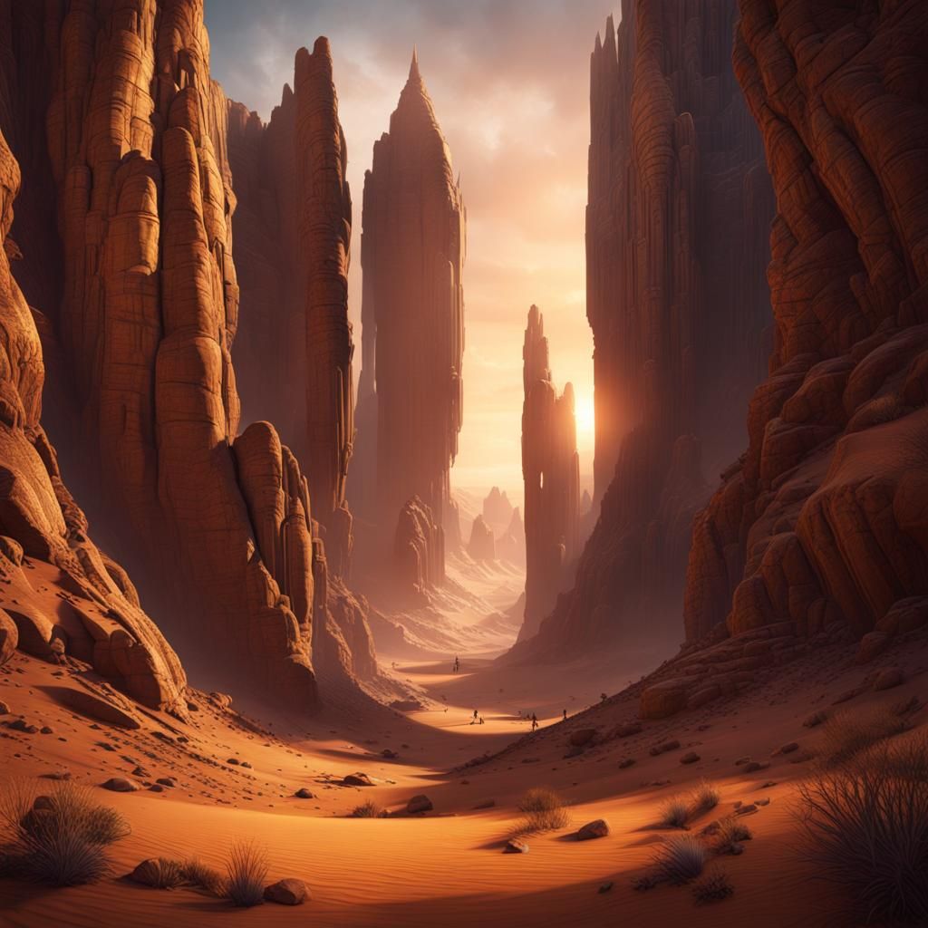Desert Monolith: Detailed Matte Painting