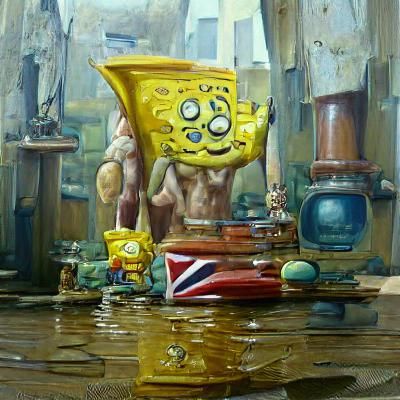 SpongeBob SquarePants as Oil Painting