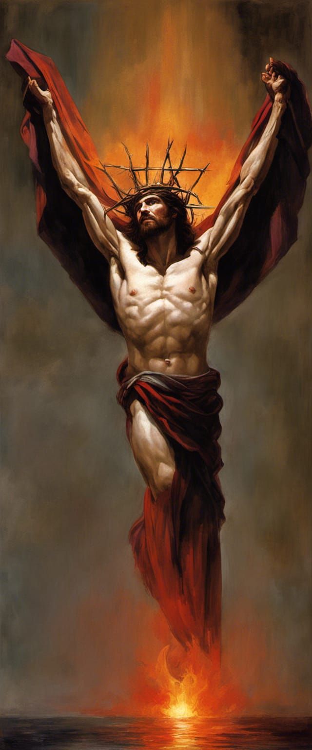 Jesus Wearing the Crown of Thorns and Purple Robe